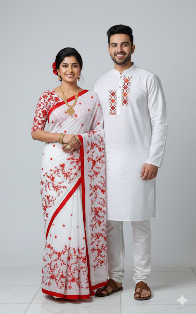 Premium Sharee Panjabi Couple Dress.